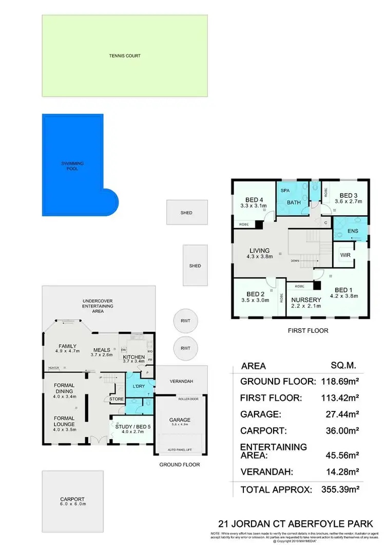 Floorplan of Homely house listing, 21 Jordan Court, Aberfoyle Park SA 5159