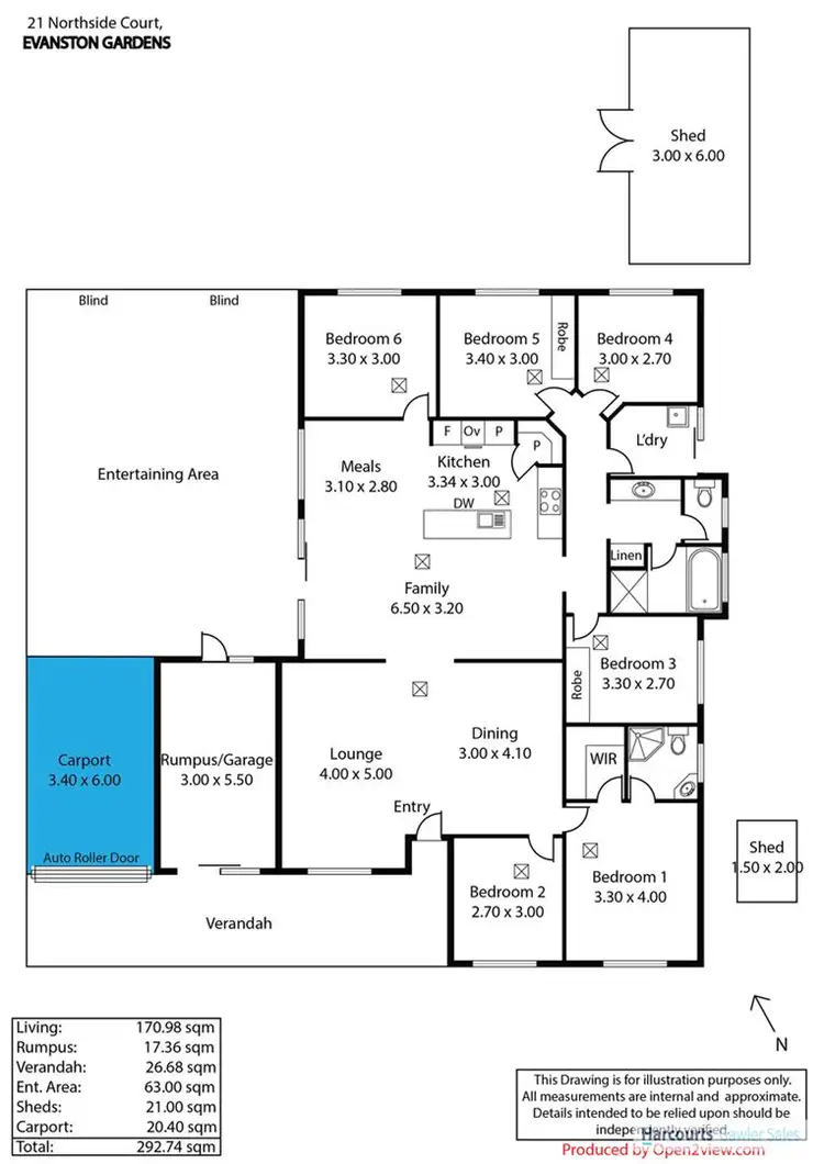 Floorplan of Homely house listing, 21 Northside Court, Evanston Gardens SA 5116