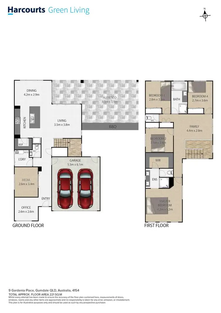 Floorplan of Homely house listing, 9 Gardenia Place, Gumdale QLD 4154