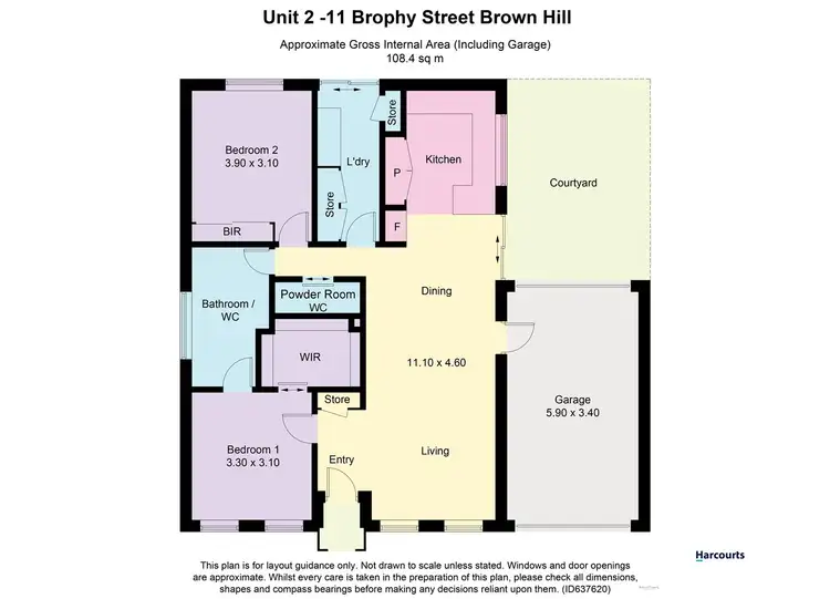 Floorplan of Homely unit listing, 2/11 Brophy Street, Brown Hill VIC 3350