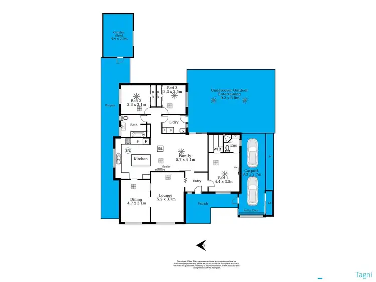 Floorplan of Homely house listing, 13 Brandt Street, Flagstaff Hill SA 5159