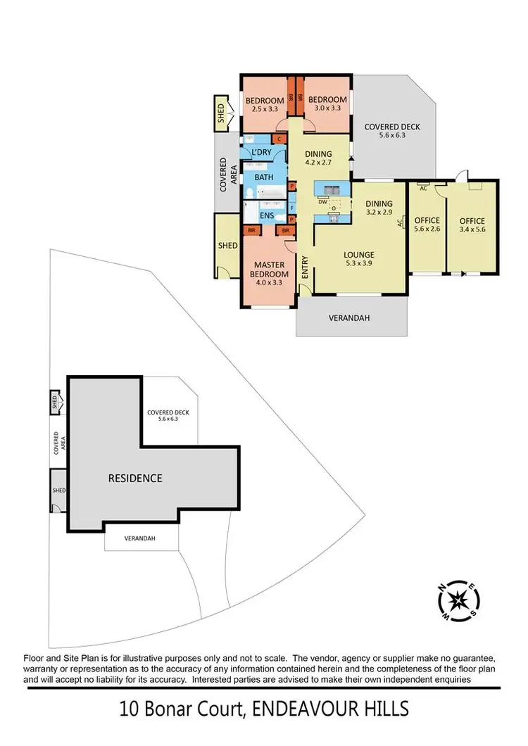 Floorplan of Homely house listing, 10 Bonar Court, Endeavour Hills VIC 3802