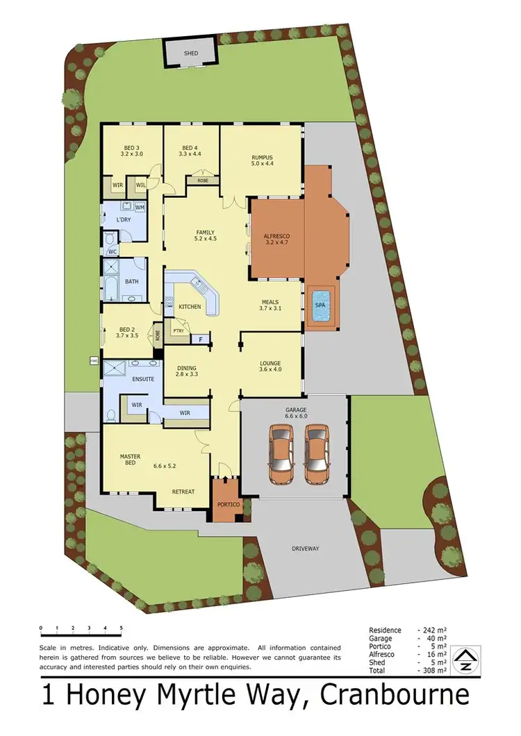 Floorplan of Homely house listing, 1 Honey Myrtle Way, Cranbourne VIC 3977