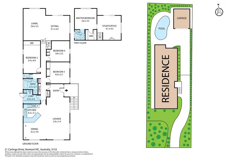 Floorplan of Homely house listing, 21 Carlinga Drive, Vermont VIC 3133