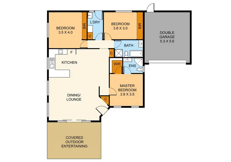 Floorplan of Homely unit listing, 2/7 Conway Court, Boronia VIC 3155