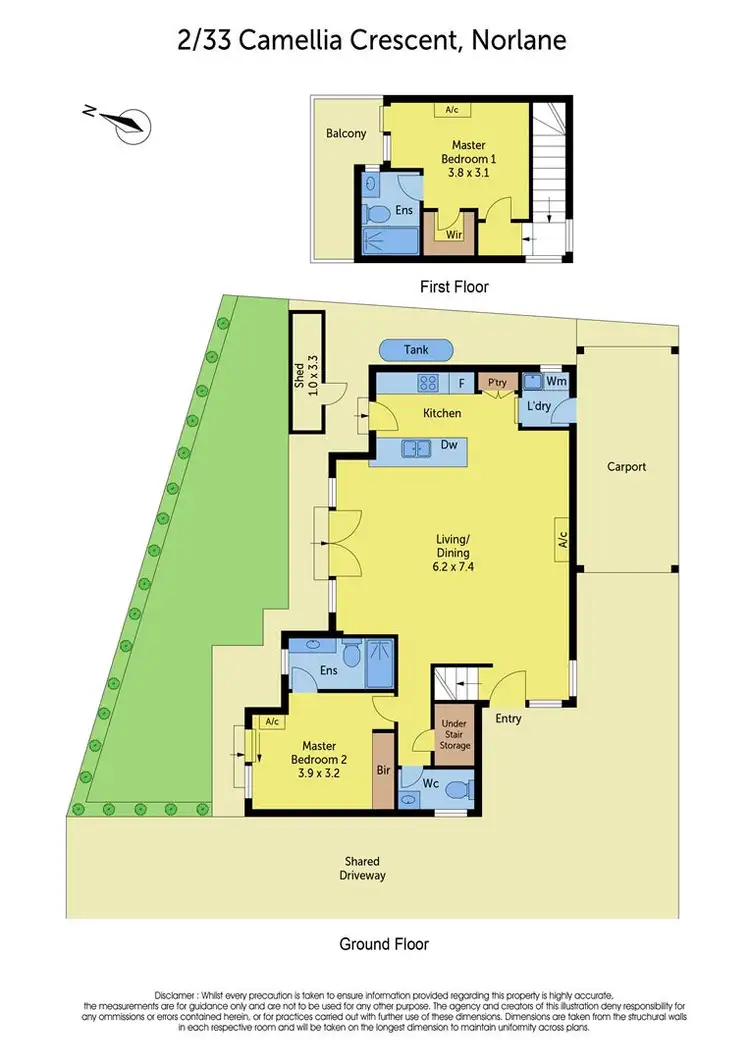 Floorplan of Homely townhouse listing, 2/33 Camellia Crescent, Norlane VIC 3214