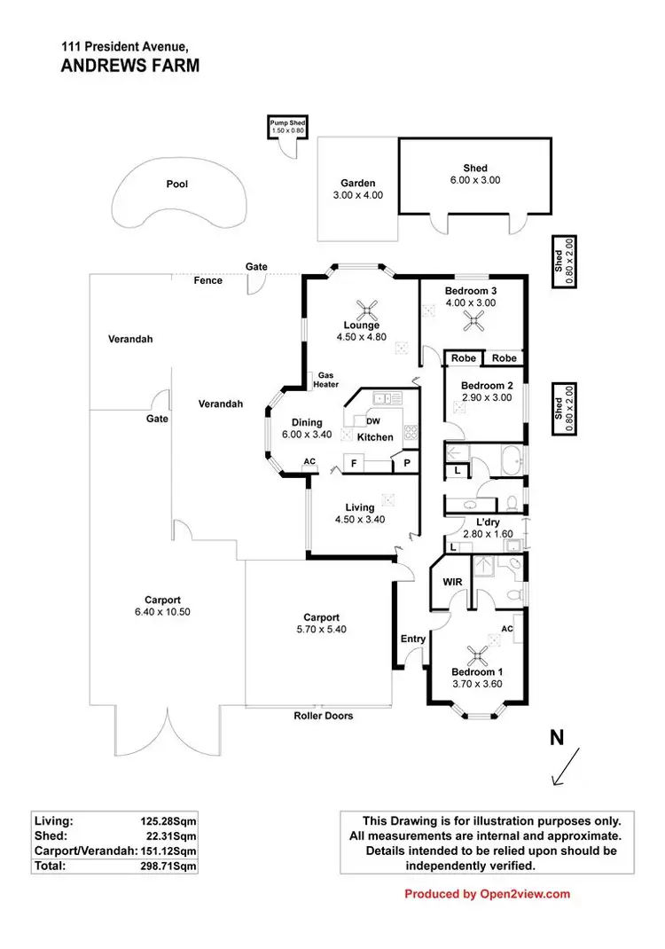 Floorplan of Homely house listing, 111 President Avenue, Andrews Farm SA 5114