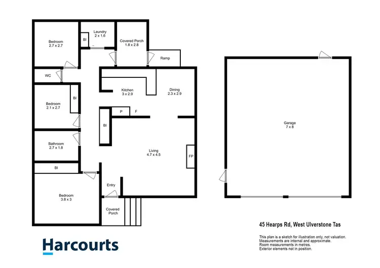 Floorplan of Homely house listing, 45 Hearps Road, West Ulverstone TAS 7315