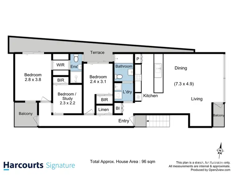 Floorplan of Homely apartment listing, 10/75 Warwick Street, Hobart TAS 7000
