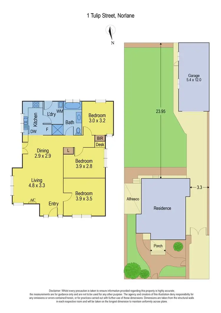 Floorplan of Homely house listing, 1 Tulip Street, Norlane VIC 3214