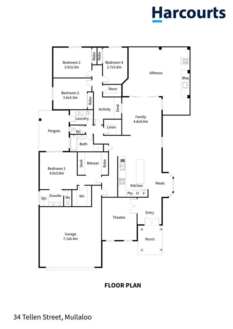 Floorplan of Homely house listing, 34 Tellen St, Mullaloo WA 6027