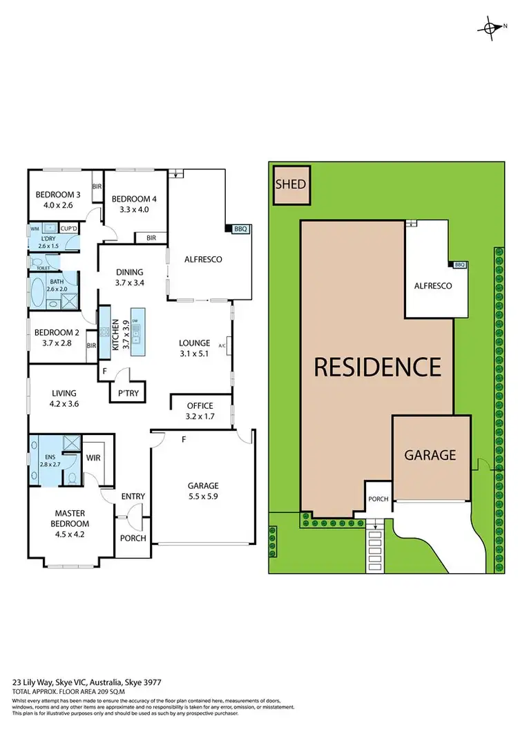 Floorplan of Homely house listing, 23 Lily Way, Skye VIC 3977