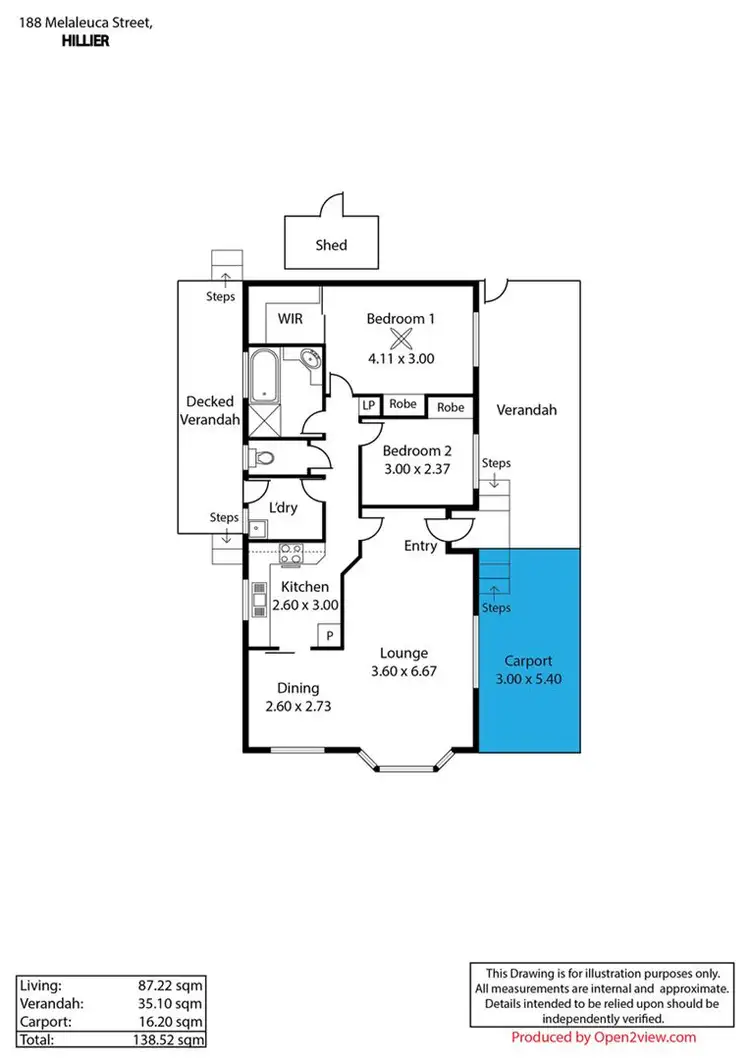 Floorplan of Homely house listing, 188, Melaleuca, Hillier SA 5116