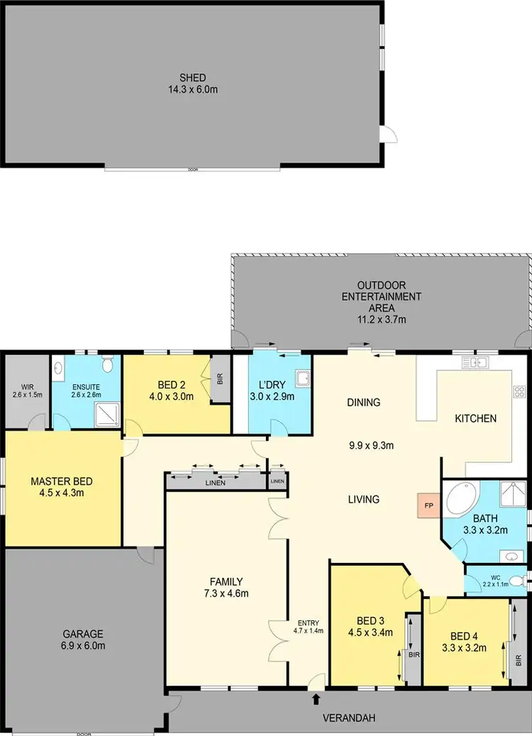 Floorplan of Homely house listing, 2856 Midland Highway, Newlyn VIC 3364