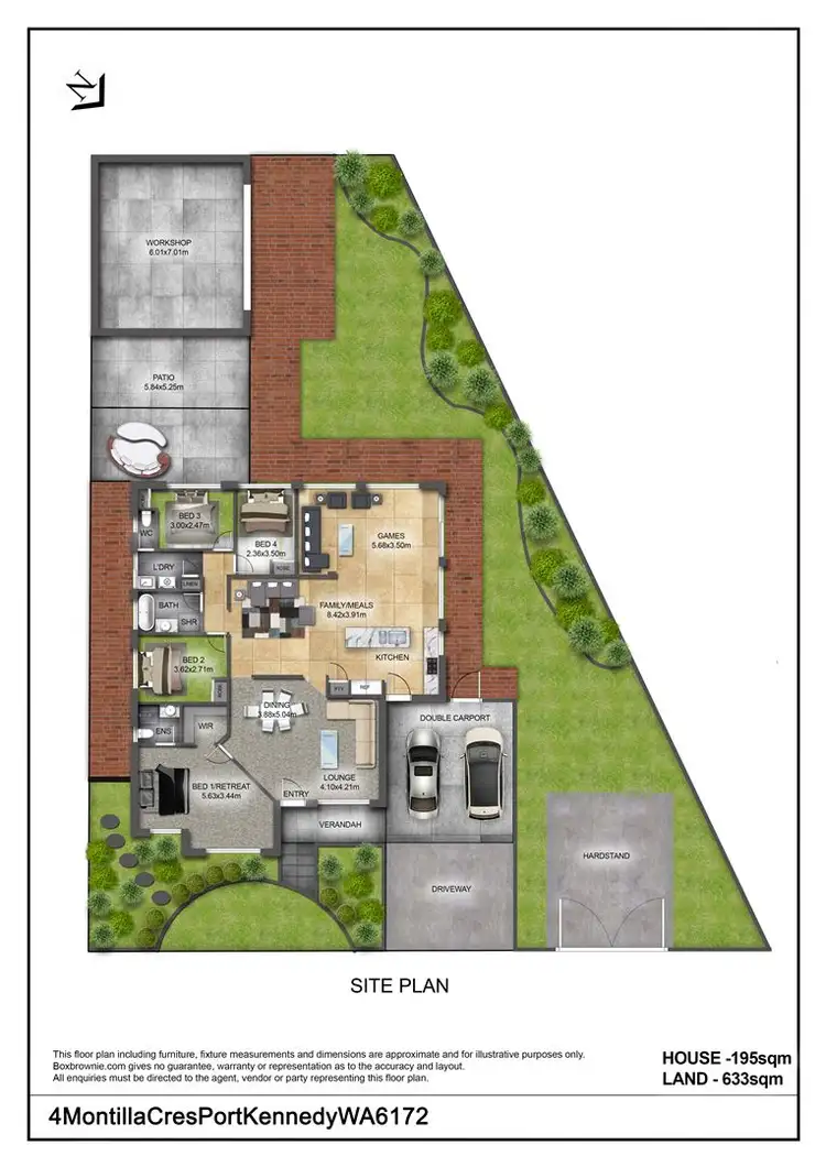 Floorplan of Homely house listing, 4 Montilla Crescent, Port Kennedy WA 6172