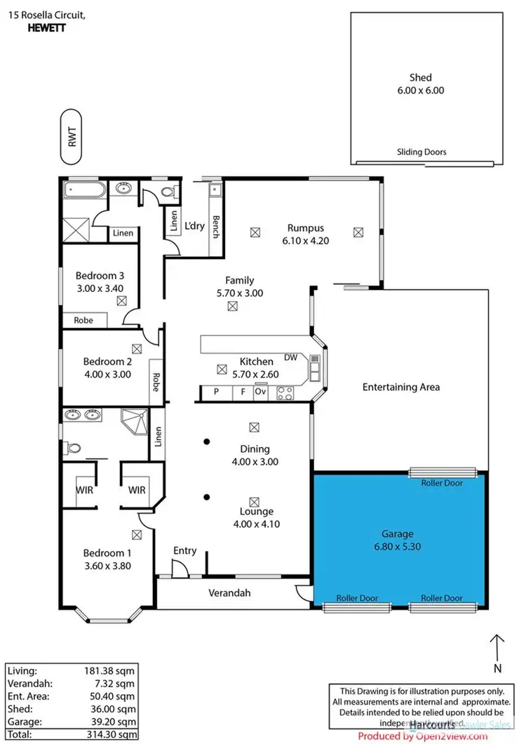 Floorplan of Homely house listing, 15 Rosella Circuit, Hewett SA 5118