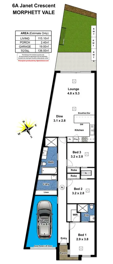Floorplan of Homely villa listing, 6A Janet Crescent, Morphett Vale SA 5162