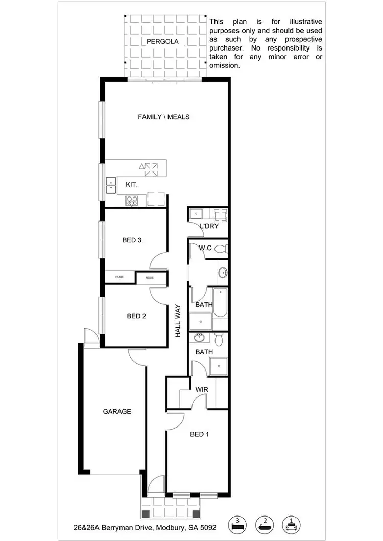 Floorplan of Homely house listing, 26 Berryman Drive, Modbury SA 5092