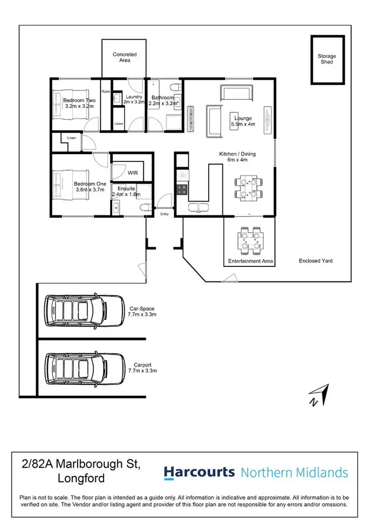 Floorplan of Homely unit listing, 2/82A Marlborough Street, Longford TAS 7301