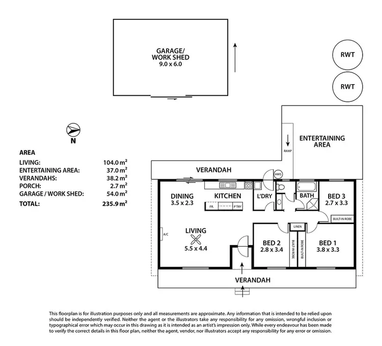 Floorplan of Homely house listing, 204 Mannum Road, Murray Bridge SA 5253