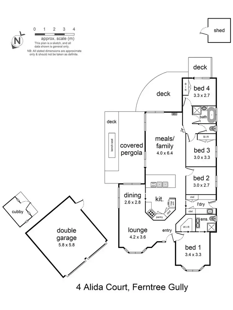 Floorplan of Homely house listing, 4 Alida Court, Ferntree Gully VIC 3156