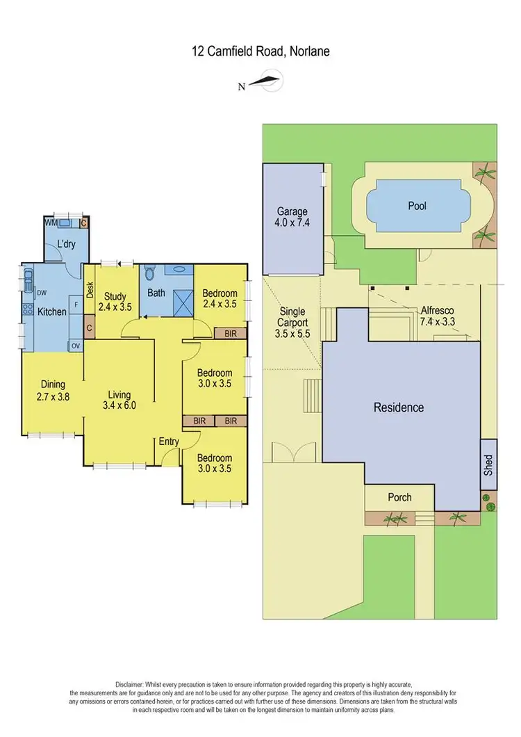 Floorplan of Homely house listing, 12 Camfield Road, Norlane VIC 3214