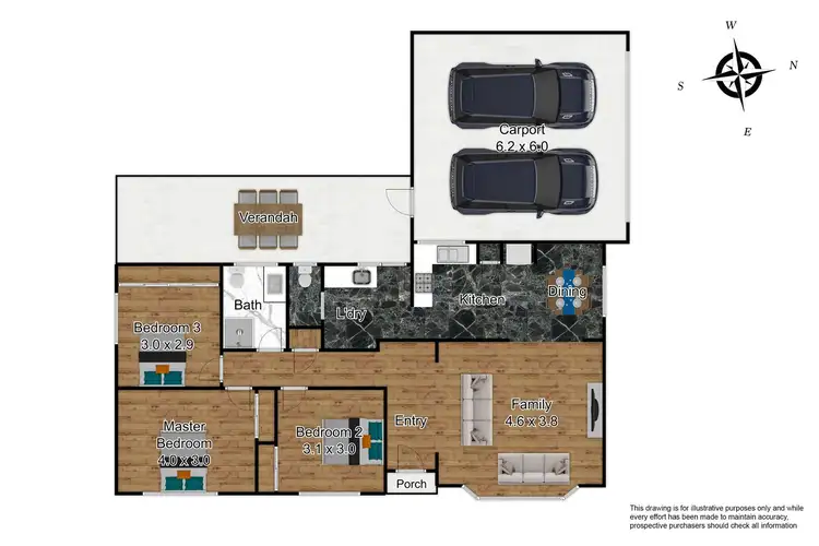 Floorplan of Homely house listing, 2 Somerset Drive, Keysborough VIC 3173