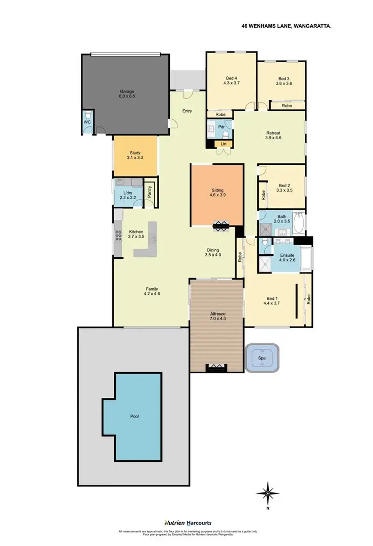Floorplan of Homely house listing, 46 Wenhams Lane, Wangaratta VIC 3677