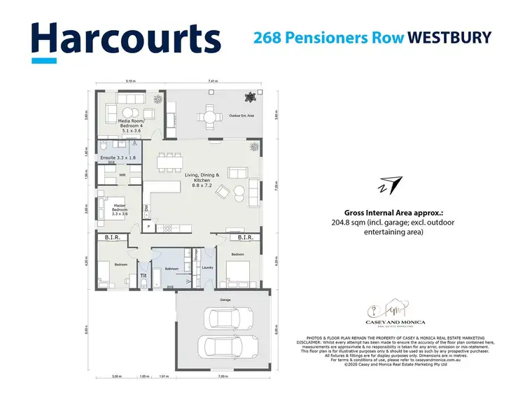 Floorplan of Homely house listing, 268 Pensioners Row, Westbury TAS 7303