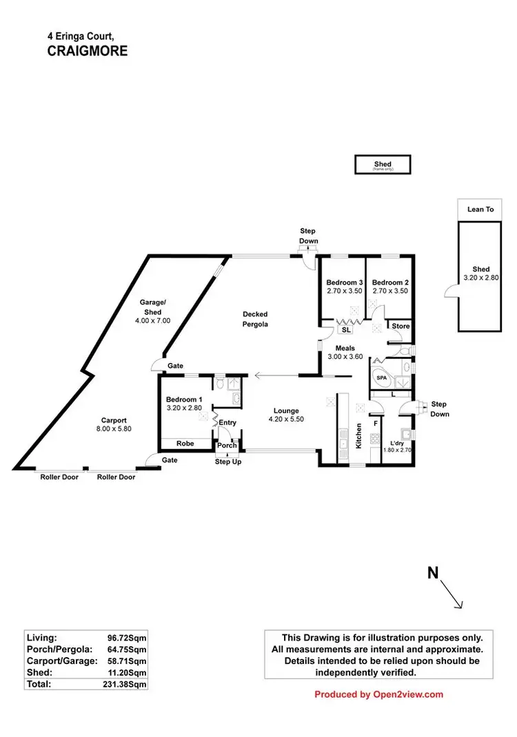 Floorplan of Homely house listing, 4 Eringa Court, Craigmore SA 5114