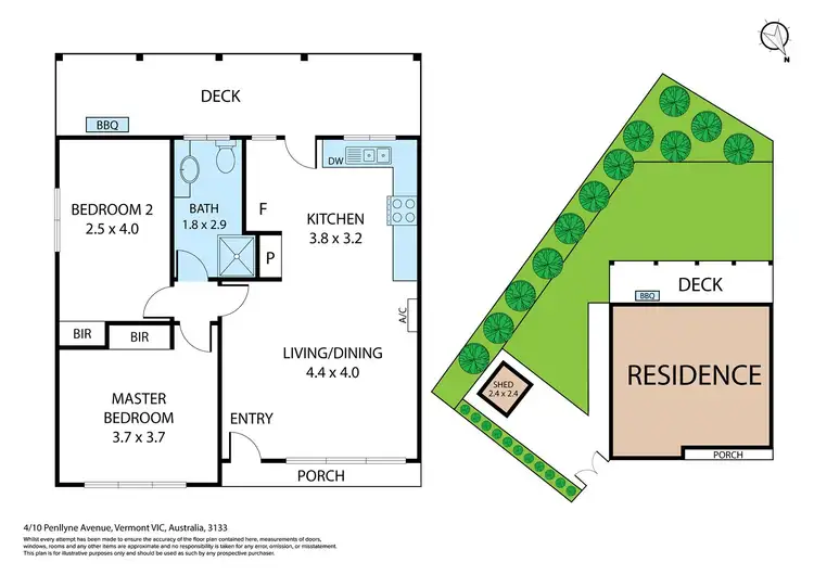 Floorplan of Homely unit listing, 4/10 Penllyne Avenue, Vermont VIC 3133