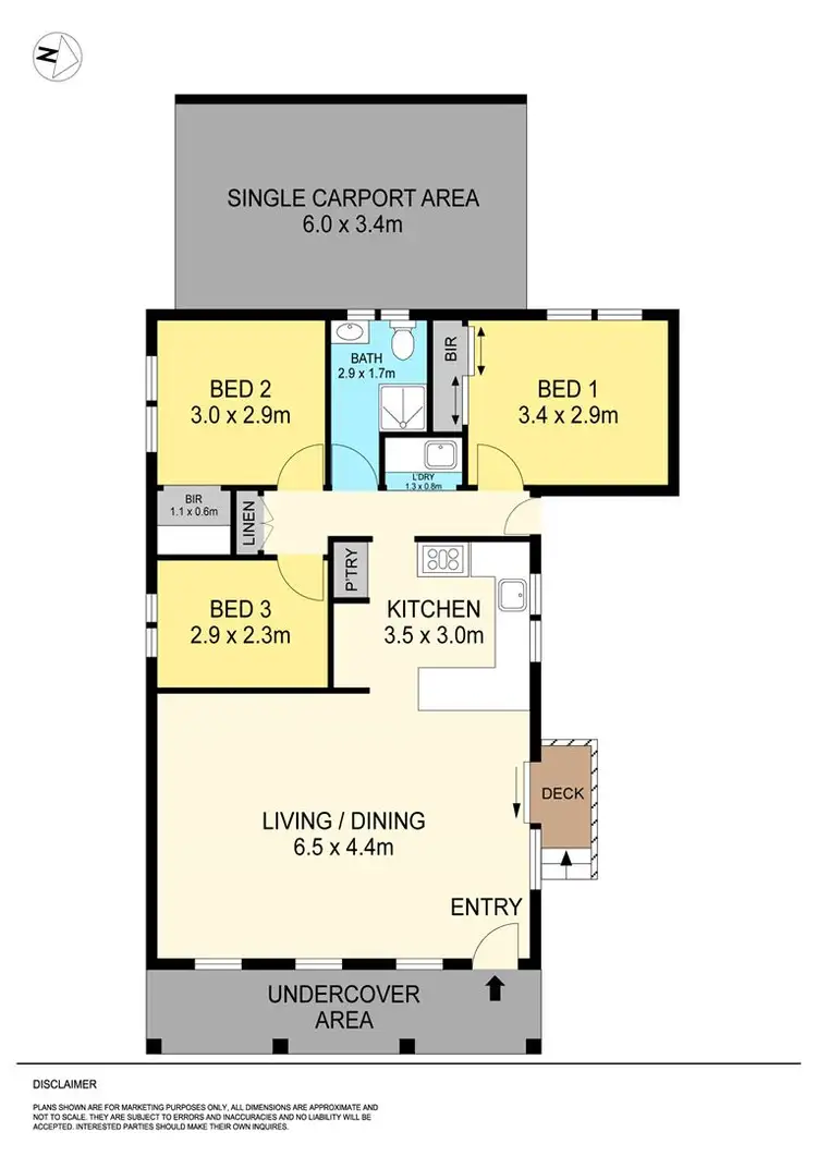 Floorplan of Homely townhouse listing, 1/26 Stawell Street South, Eureka VIC 3350