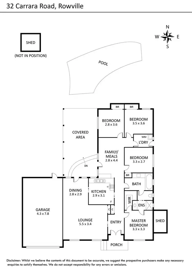 Floorplan of Homely house listing, 32 Carrara Road, Rowville VIC 3178