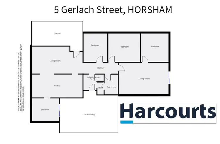Floorplan of Homely house listing, 5 Gerlach Street, Horsham VIC 3400