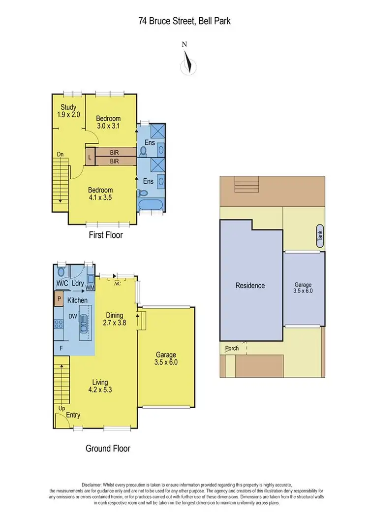 Floorplan of Homely townhouse listing, 74 Bruce Street, Bell Park VIC 3215
