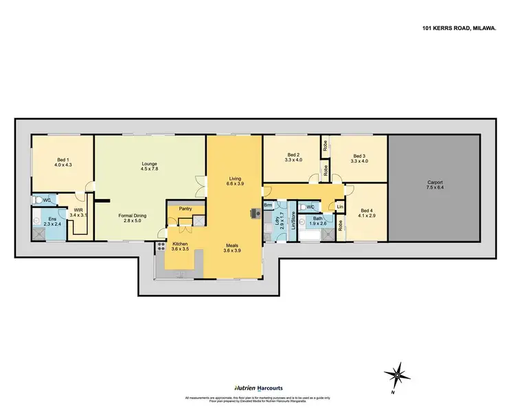 Floorplan of Homely rural property listing, 101 Kerrs Road, Milawa VIC 3678