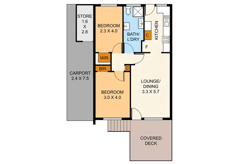 Floorplan of Homely unit listing, 1/15 Bambury Place, Ferntree Gully VIC 3156