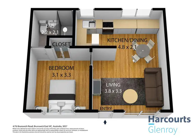 Floorplan of Homely apartment listing, 4/76 Brunswick Road, Brunswick East VIC 3057
