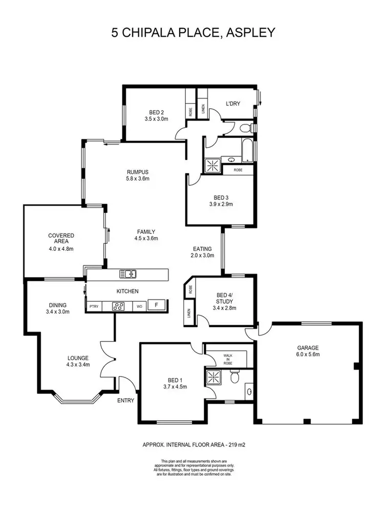 Floorplan of Homely house listing, 5 Chipala Place, Aspley QLD 4034