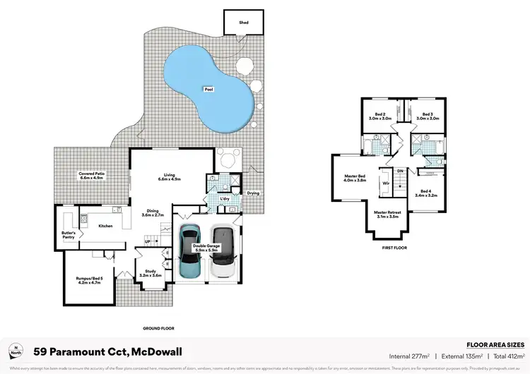 Floorplan of Homely house listing, 59 Paramount Circuit, Mcdowall QLD 4053