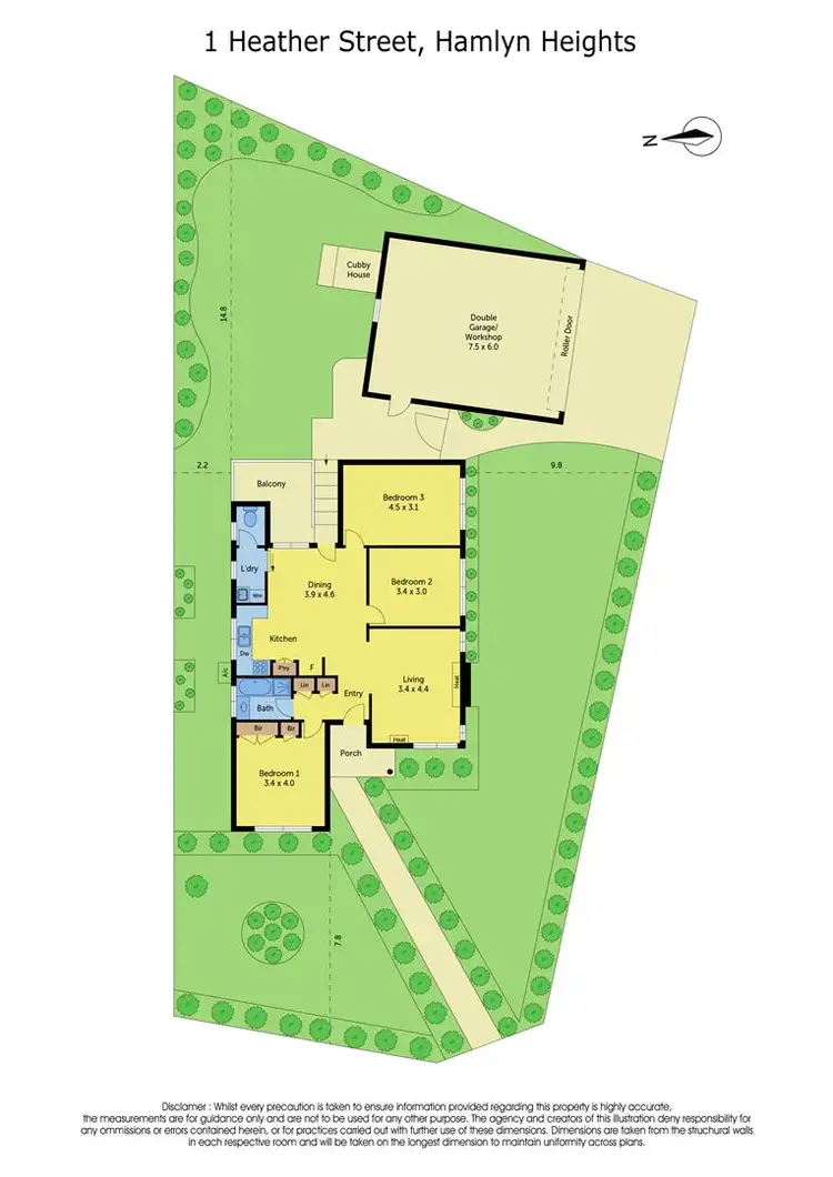 Floorplan of Homely house listing, 1 Heather Street, Hamlyn Heights VIC 3215