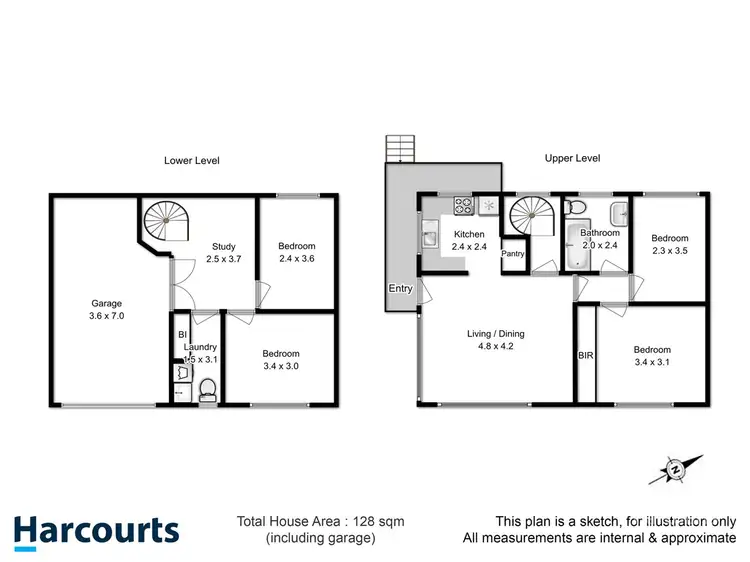 Floorplan of Homely unit listing, 2/59 Nankoor Crescent, Howrah TAS 7018