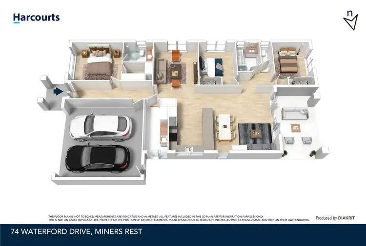 Floorplan of Homely house listing, 74 Waterford Drive, Miners Rest VIC 3352