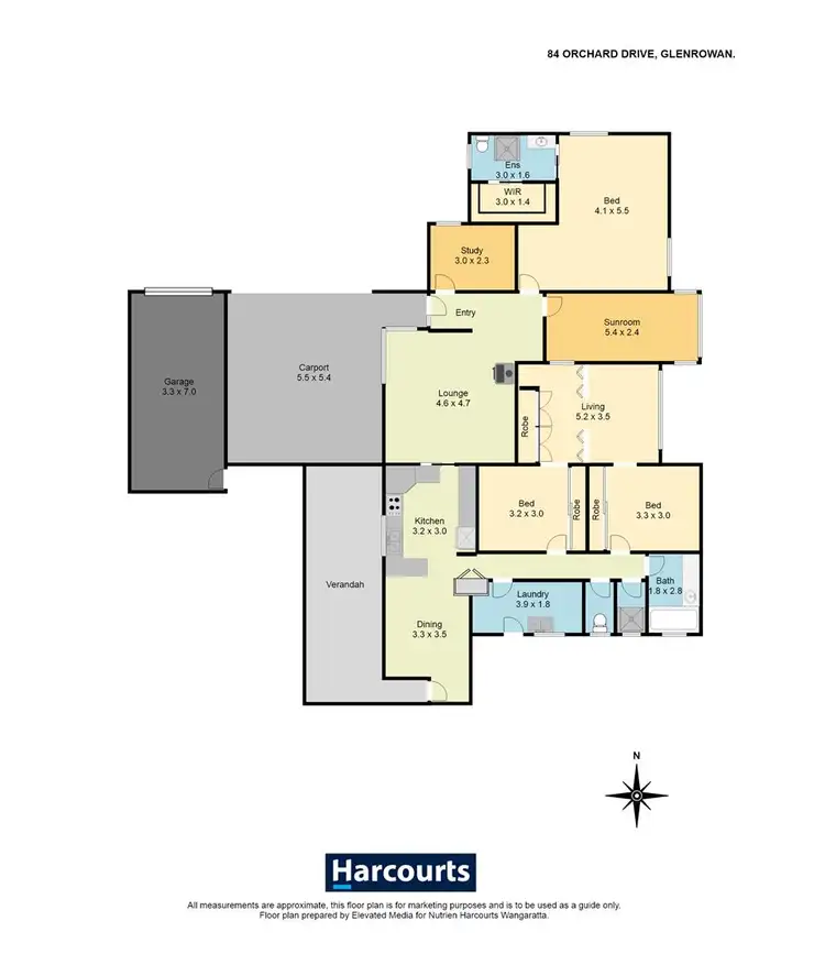 Floorplan of Homely house listing, 84 Orchard Drive, Glenrowan VIC 3675