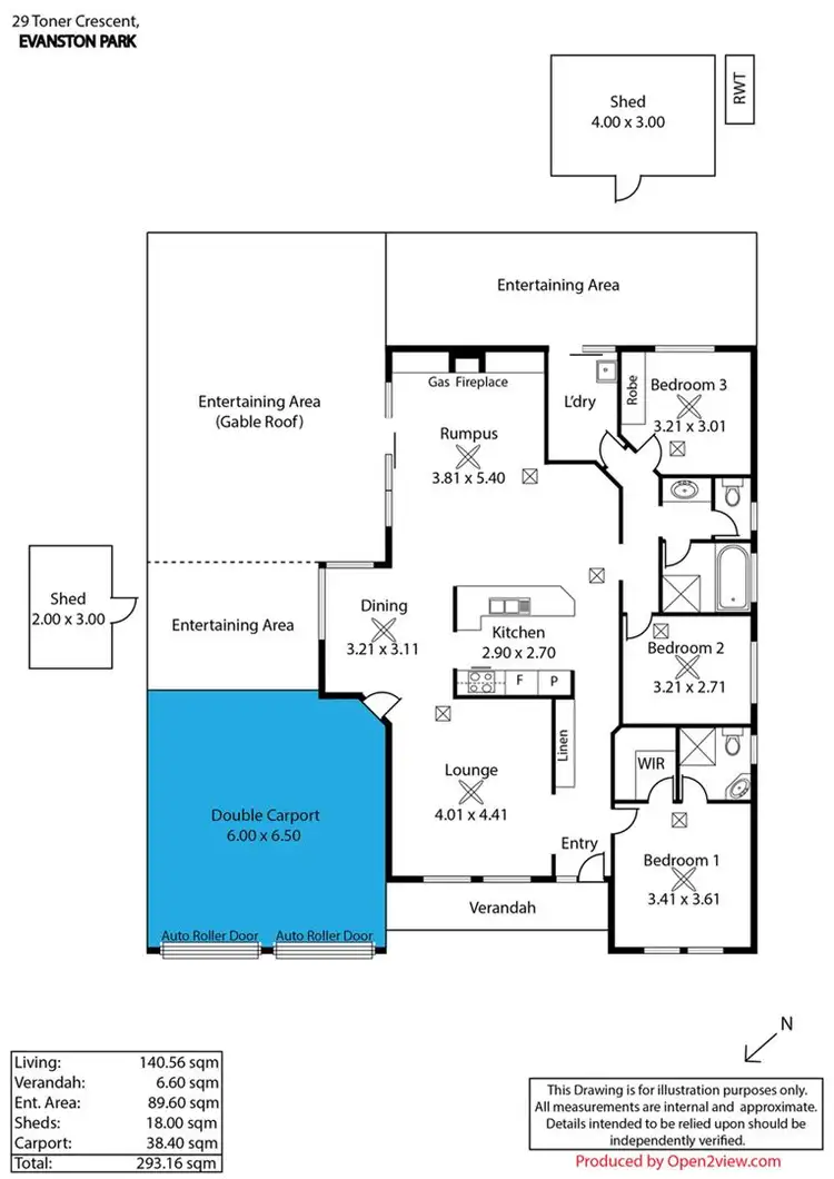 Floorplan of Homely house listing, 29 Toner Crescent, Evanston Park SA 5116