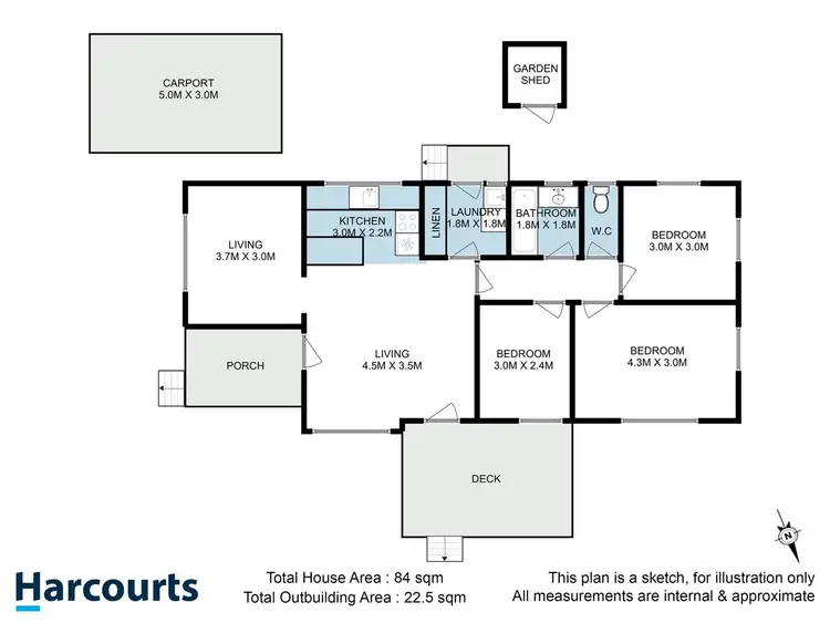 Floorplan of Homely house listing, 20 Acacia Street, Huonville TAS 7109