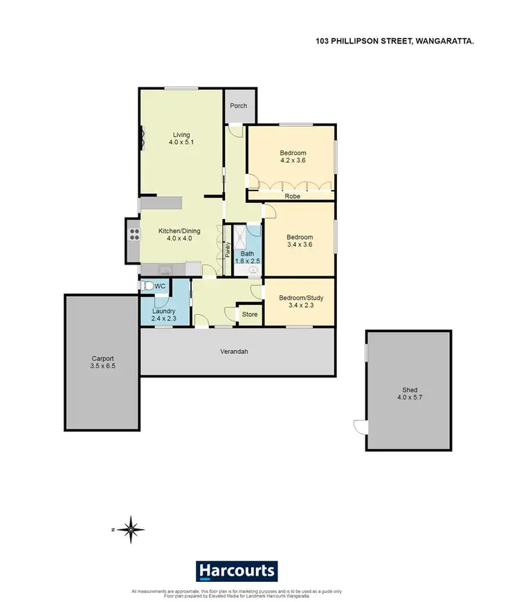 Floorplan of Homely house listing, 103A Phillipson Street, Wangaratta VIC 3677