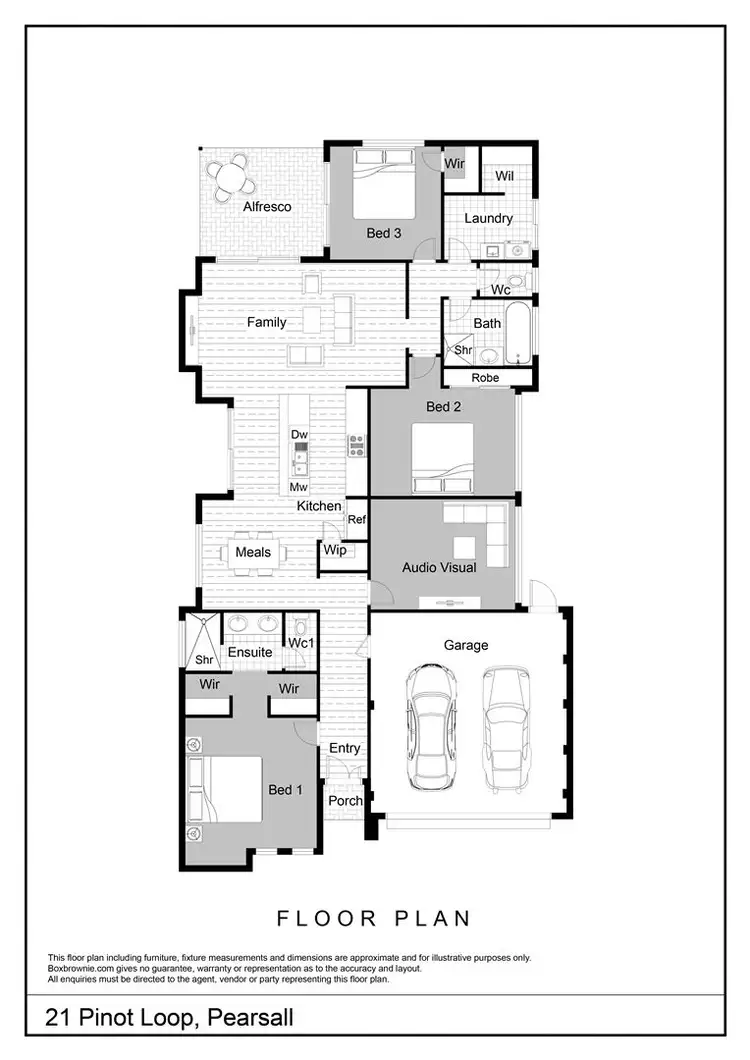 Floorplan of Homely house listing, 21 Pinot Loop, Pearsall WA 6065