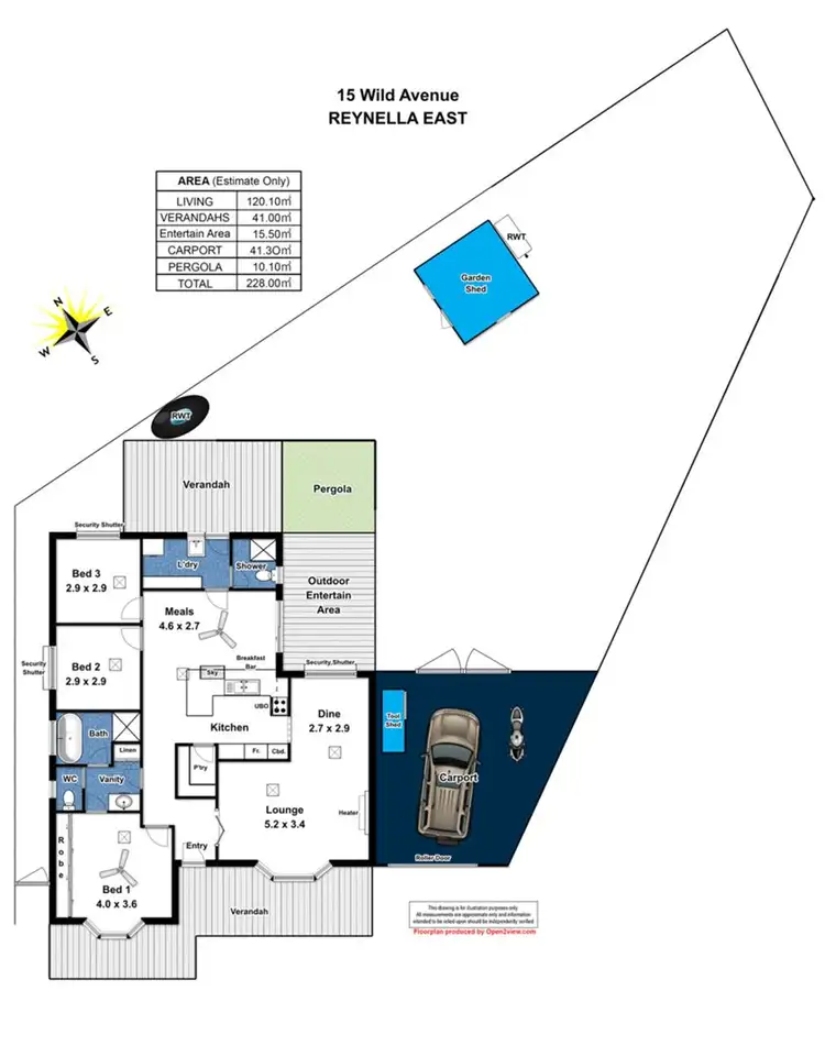 Floorplan of Homely house listing, 15 Wild Avenue, Reynella East SA 5161