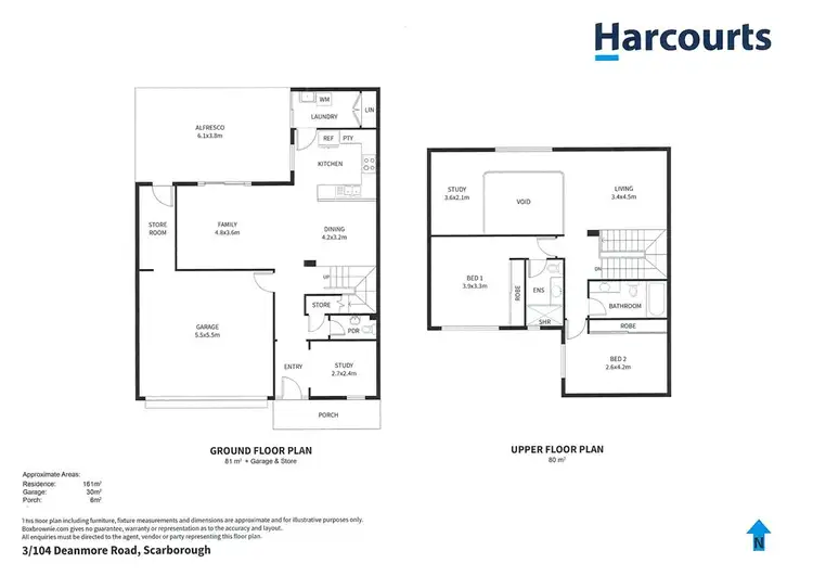 Floorplan of Homely townhouse listing, 3/104 Deanmore Road, Scarborough WA 6019